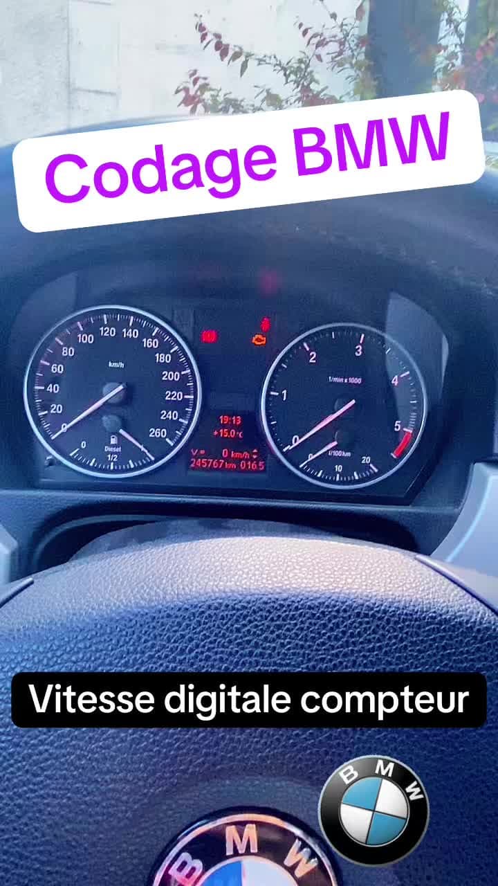 Codage de l'affichage de la vitesse digitale au compteur BMW
