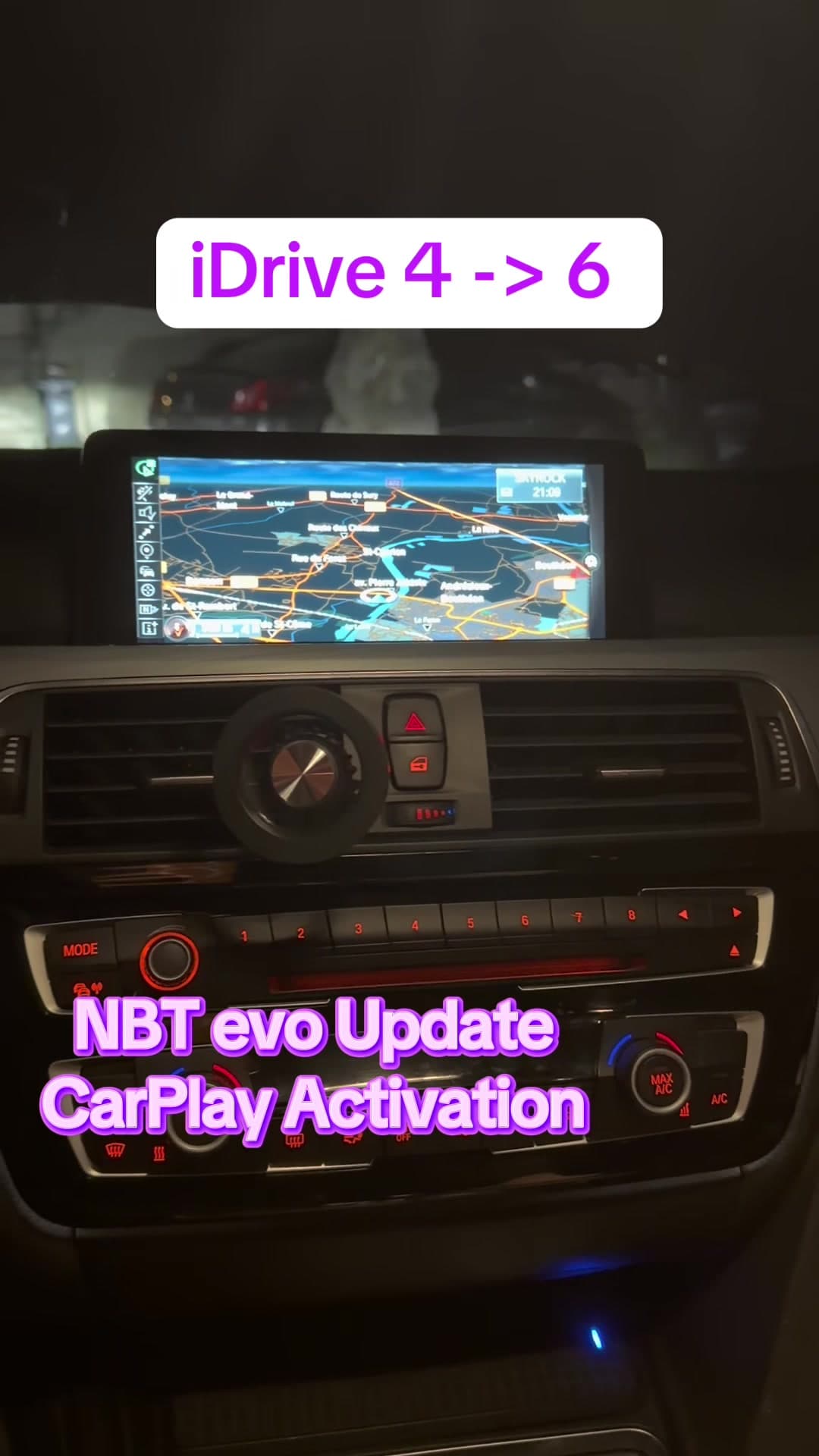 Mise à jour iDrive 4 vers iDrive 6 avec CarPlay full screen