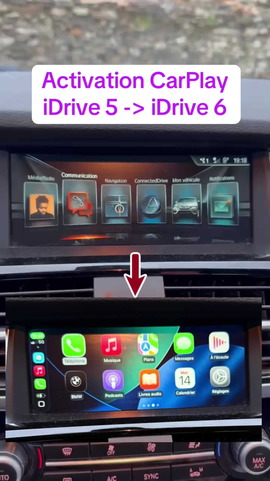 Mise à niveau BMW X4 F26 : CarPlay et iDrive 6