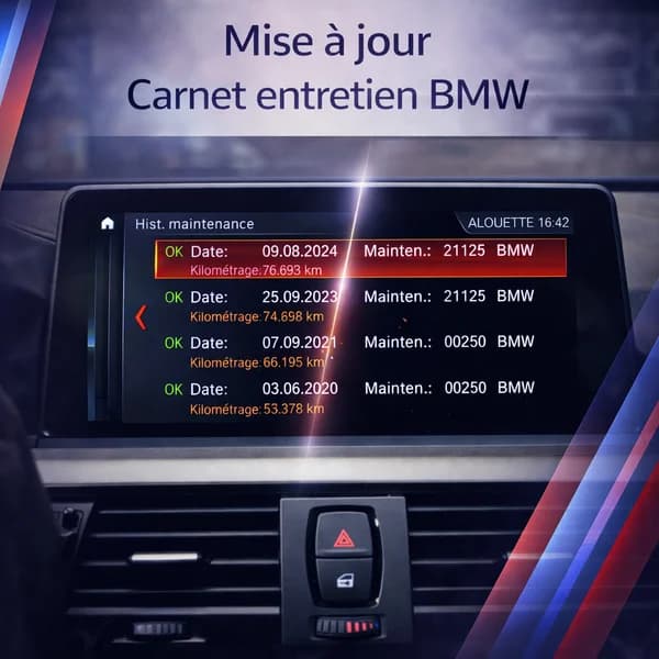 Mise à jour Carnet d'Entretien BMW